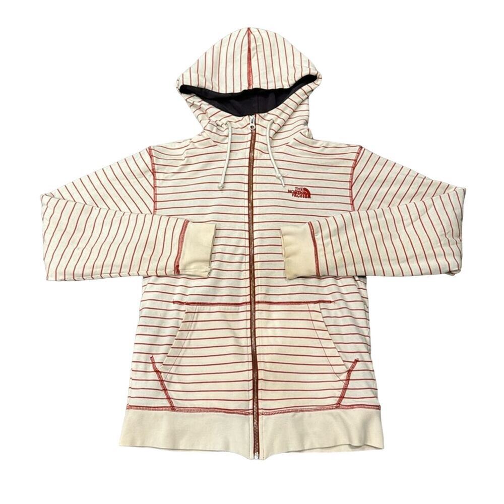 The North Face Women's Microfleece Lined Full Zip Hoodie Off White Brick Size S